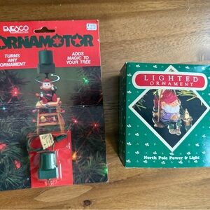 Enesco Ornamotor and lighted ornament